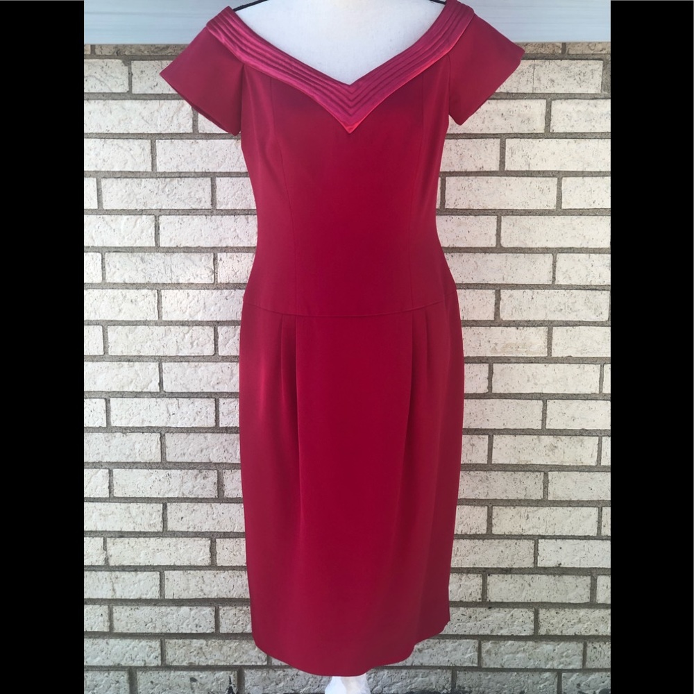 Talbots Rimini V-neck Hot Pink Dress 12